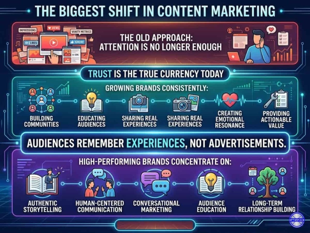 mindset marketing This image shows the biggest shifts in content marketing mindset