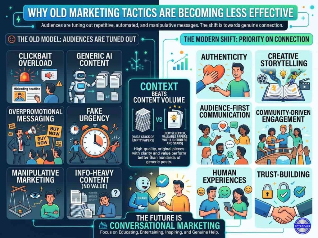How to develop a customer-centric marketing mindset? This image shows why the old marketing mindset has become ineffective