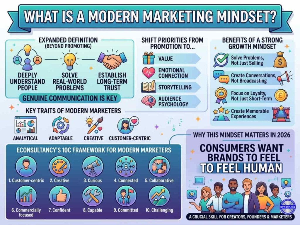 What is the marketing mindset? This images shows what is the marketing mindset