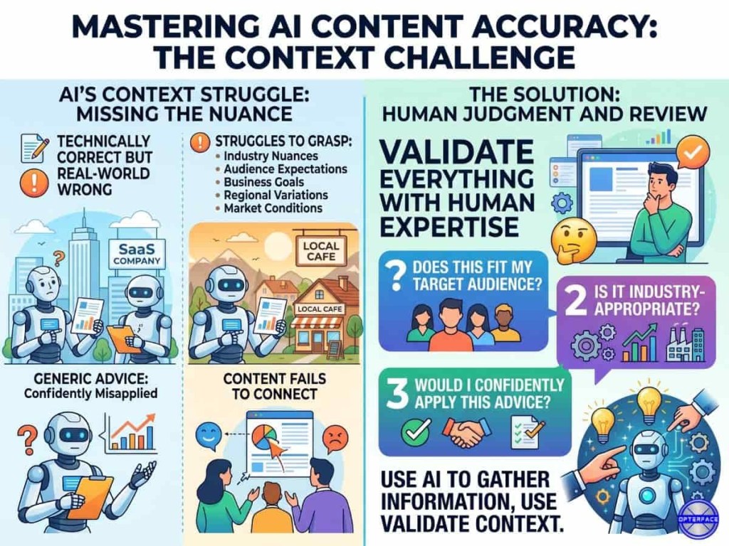 This image shows how AI content creation process create generic content