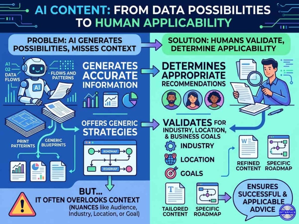 Maintain relevance in the AI content creation process This image shows how to maintain relevance in the AI content creation process
