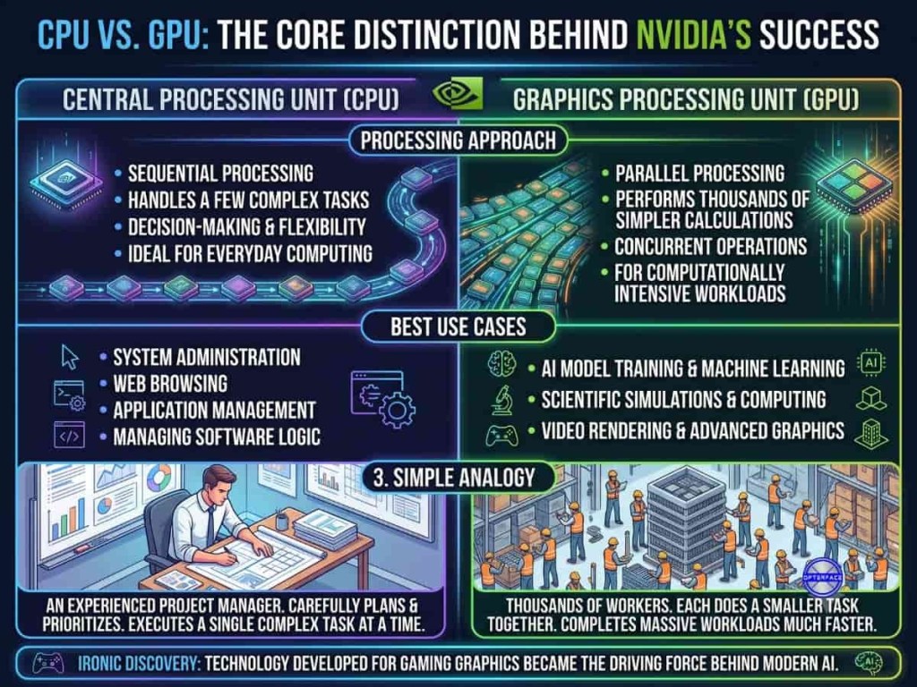 NVIDIA Case Study: This Image Shows the Difference Between CPU and GPU